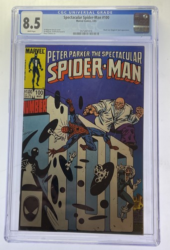 Spectacular Spider-Man #100 CGC 8.5 Marvel Comics Black Cat, Kingpin & Spot app