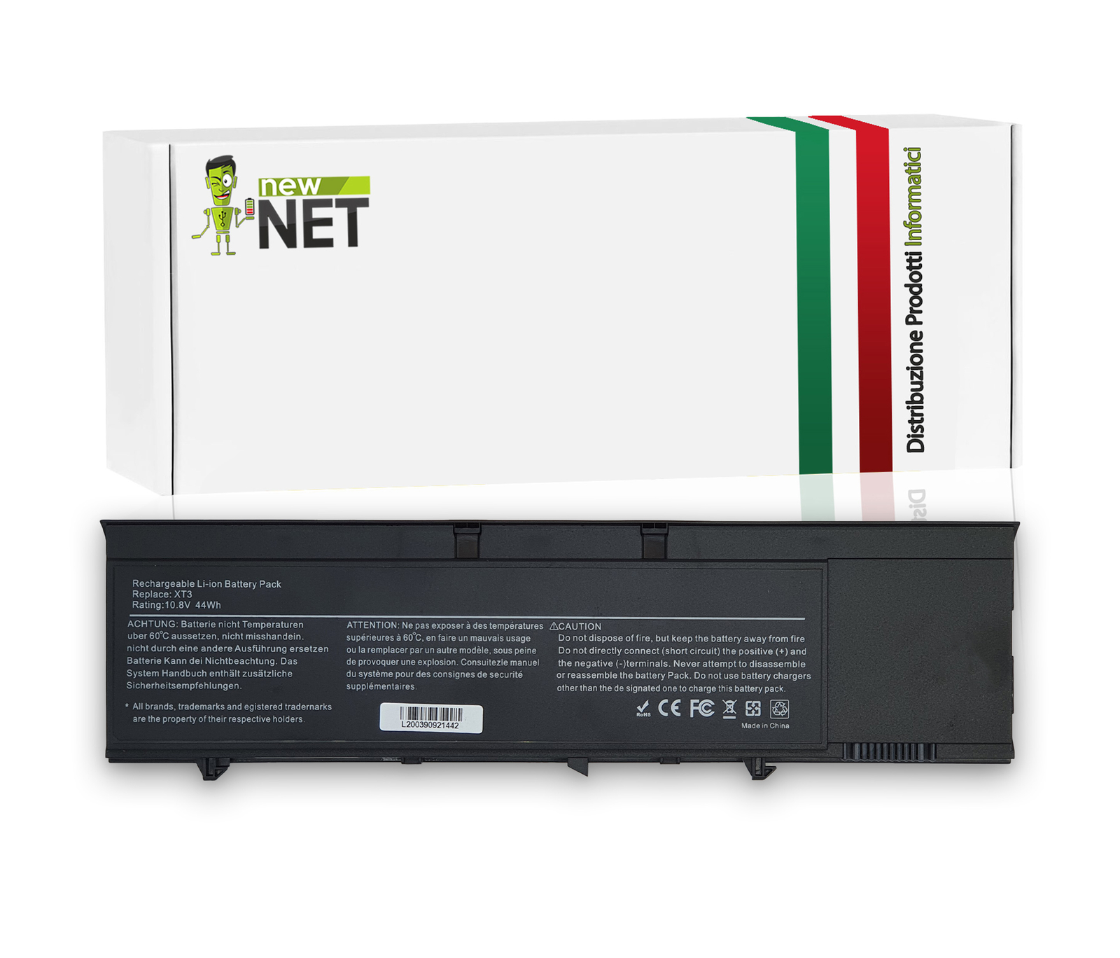 Batteria Dell Latitude XT3 1H52F 1NP0F 37HGH 9G8JN Ricambio 44Wh 11.1V