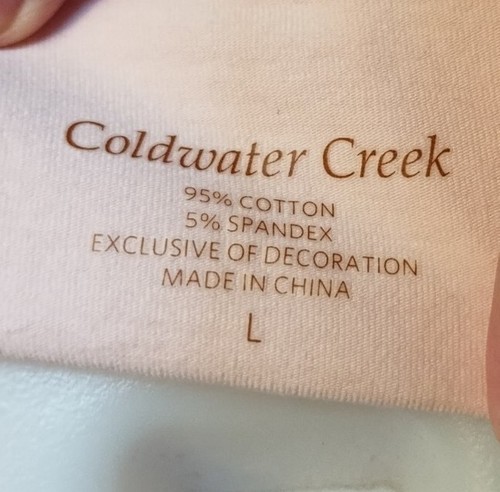 Camiseta sin mangas para mujer Coldwater Creek grande rosa L cómoda - Imagen 2 de 3