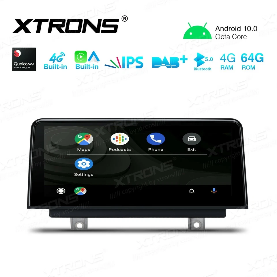 AUTORADIO ANDROID STEREO AUTO BMW SERIE 1 2 F20 F21 F23 NBT XTRONS QB10NBNE_LS - Immagine 4 di 4