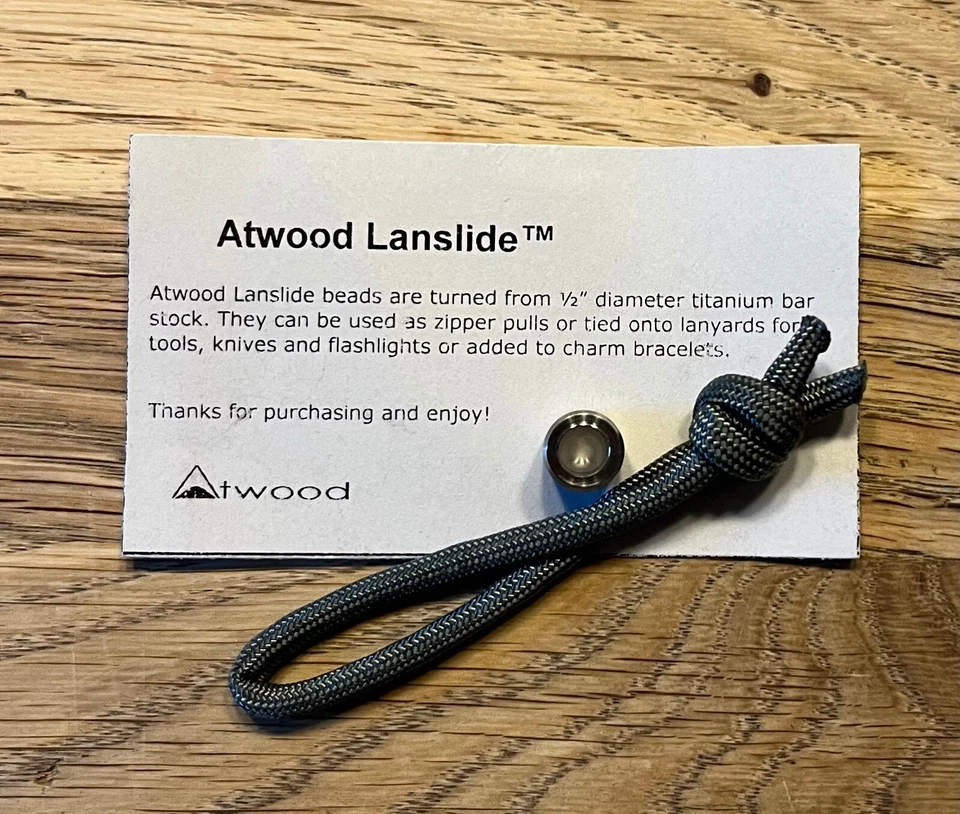 Peter Atwood Mini Racing Stripe Lanslide Titanium Bead 2010 Vintage Discontinued - Image 2 of 4