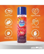 Skins Fruity Mango Passionfruit Flavored Water Based Lubricant Lube - 4.4oz