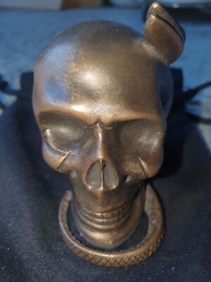 Custom Briefbeschwerer von Black Sign aus Bronze Handarbeit Skull Totenschädel 