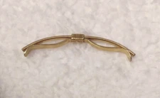 Vintage Kreisler USA Quality Curved 2" Gold Tone Bow Tie Collar Bar