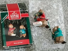 HALLMARK KEEPSAKE CHRISTMAS ORNAMENT 1992 MOM AND DAD STRINGER