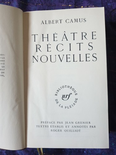 Albert Camus ~ Théåtre Récits. Nouvelles ~ 1962 Hardback Book ~ French - Picture 11 of 23