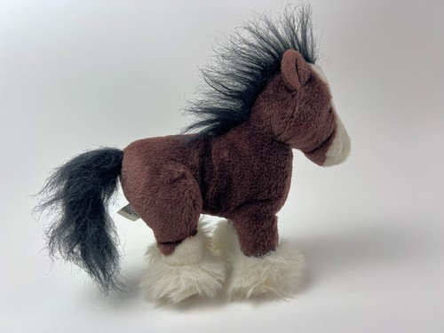 Ganz Webkinz Clydesdale brown Horse 9" Tall Stuffed Animal Plush HM139 no code - Picture 3 of 9
