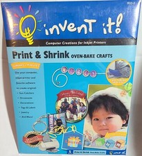 INVENT IT PRNT SHRINK OVEN BAKE CRAFTS FOR INKJET PRINTERS. NEW/SEALED 5 ct.