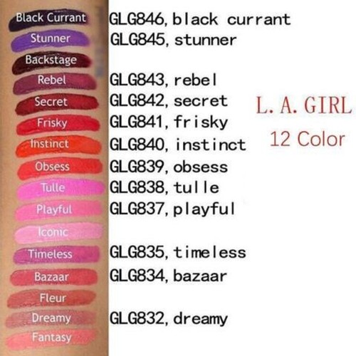 L.A Girl Matte Lip Gloss-Flat Finish Matte Pigment Gloss - All Colors Full Range - Picture 3 of 16