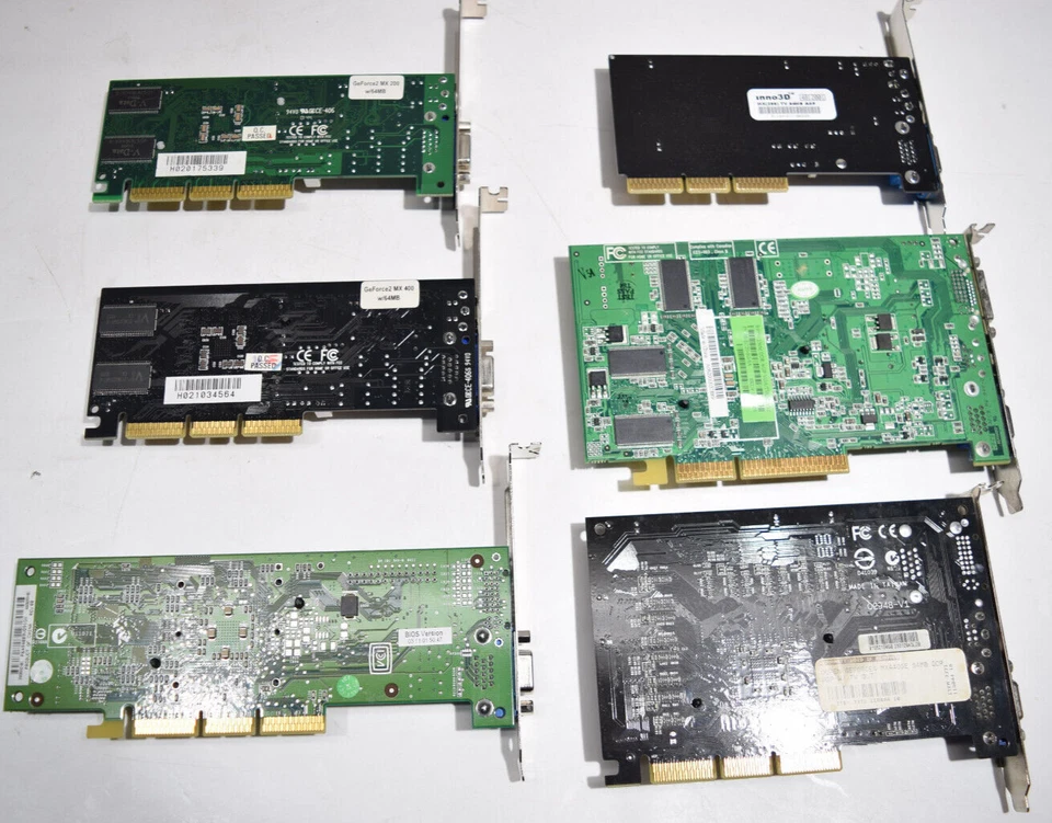 AGP Graphics Cards Various: MX400/MX200 64MB/32MB NVIDIA Geforce2 Radeon - Image 3 of 4