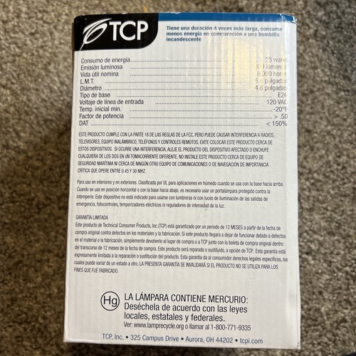 NEW TCP 90W Equivalent PAR38 Med Base Fluorescent Light Bulb - Picture 3 of 6