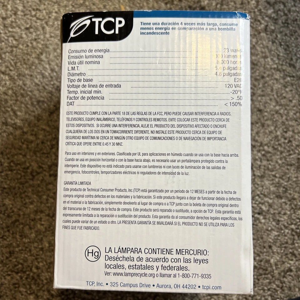 NEW TCP 90W Equivalent PAR38 Med Base Fluorescent Light Bulb - Image 3 of 4