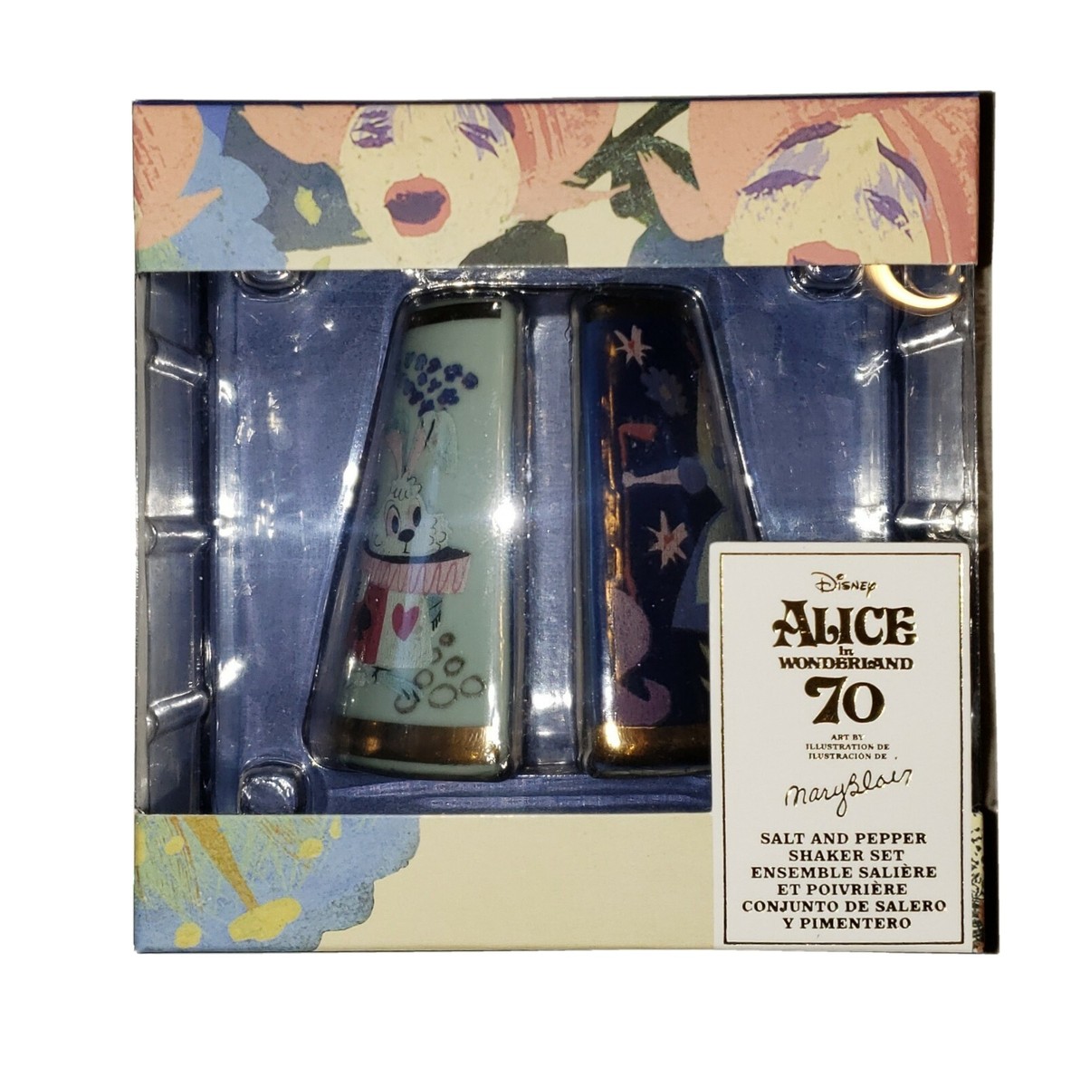 Disney Alice In Wonderland 70TH Anniversary Salt & Pepper Shakers