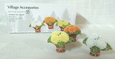 Department 56 Accessory  Mums For Mom  Set of 4   # 6003199
