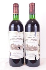lot de 2 bouteilles saint-estèphe château laffitte-carcasset cru bourgeois 1985