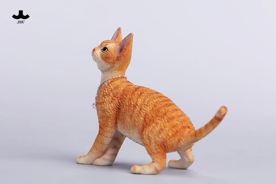 Lindo modelo animal pintado gato rizado miniatura JXK JXK246A/B/C/D 1/6 Foto 4 de 4