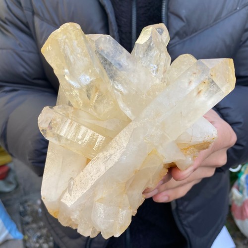 3LB Natural White Clear Quartz Crystal Cluster Rough Healing Specimen. - Picture 12 of 12