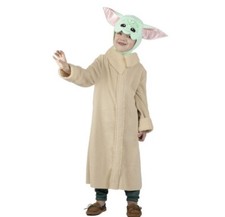 Toddler Star Wars The Mandalorian Grogu Costume 2T-3T Halloween Robe Headpiece