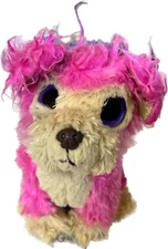 2020 The Moose Group Pink Scruff Dog Puppy Plush 8” Big Purple Eyes Stuffed Toy
