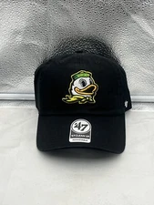 Oregon Ducks NCAA '47 Brand Black Clean Up Adjustable Strapback Hat