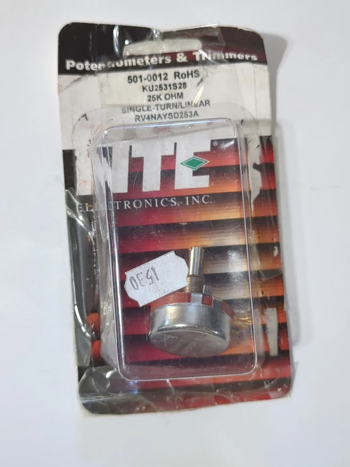 Potenciómetro NTE Electronics 501-0012 2W 25K Ohm Foto 3 de 4