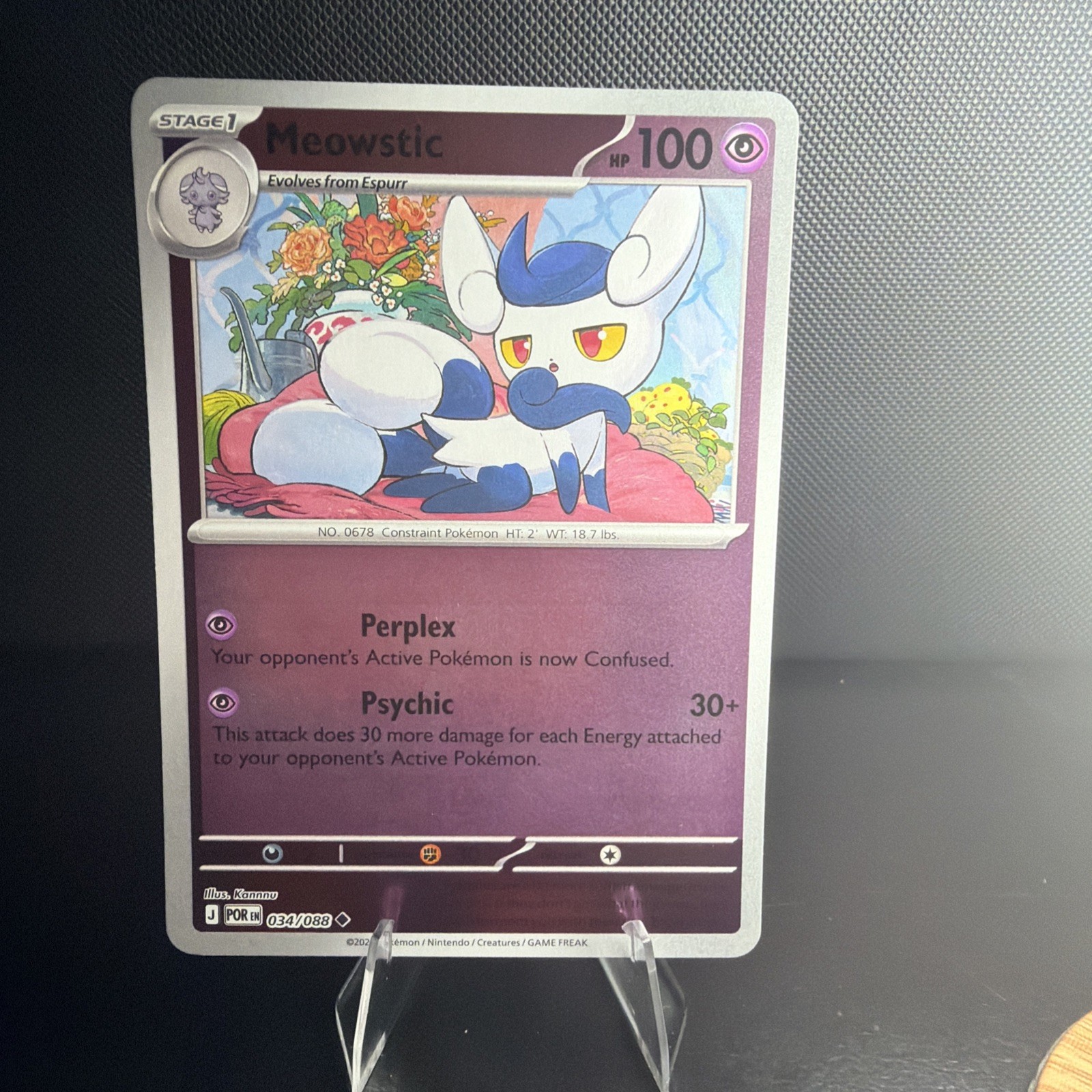 Meowstic 034/088 - Reverse Holo - Pokémon TCG: Perfect Order - English NM
