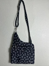 Travelon RFID Crossbody Travel Bag Black White 11x11x2 Floral