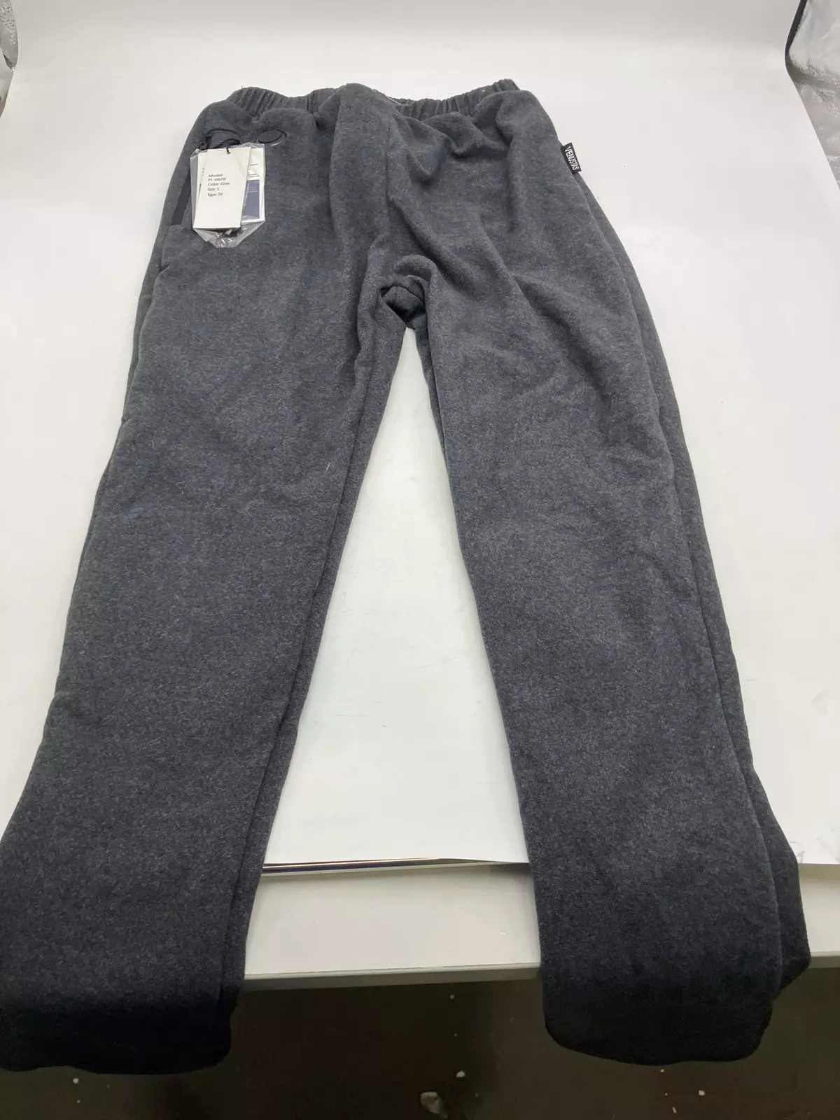 СПОРТИВНЫЕ БРЮКИ С ПОДОГРЕВОМ VENUSTAS БЕЗ ЗАСТЕЖКИ - РАЗМЕР: МУЖСКИЕ M - СЕРЫЕ