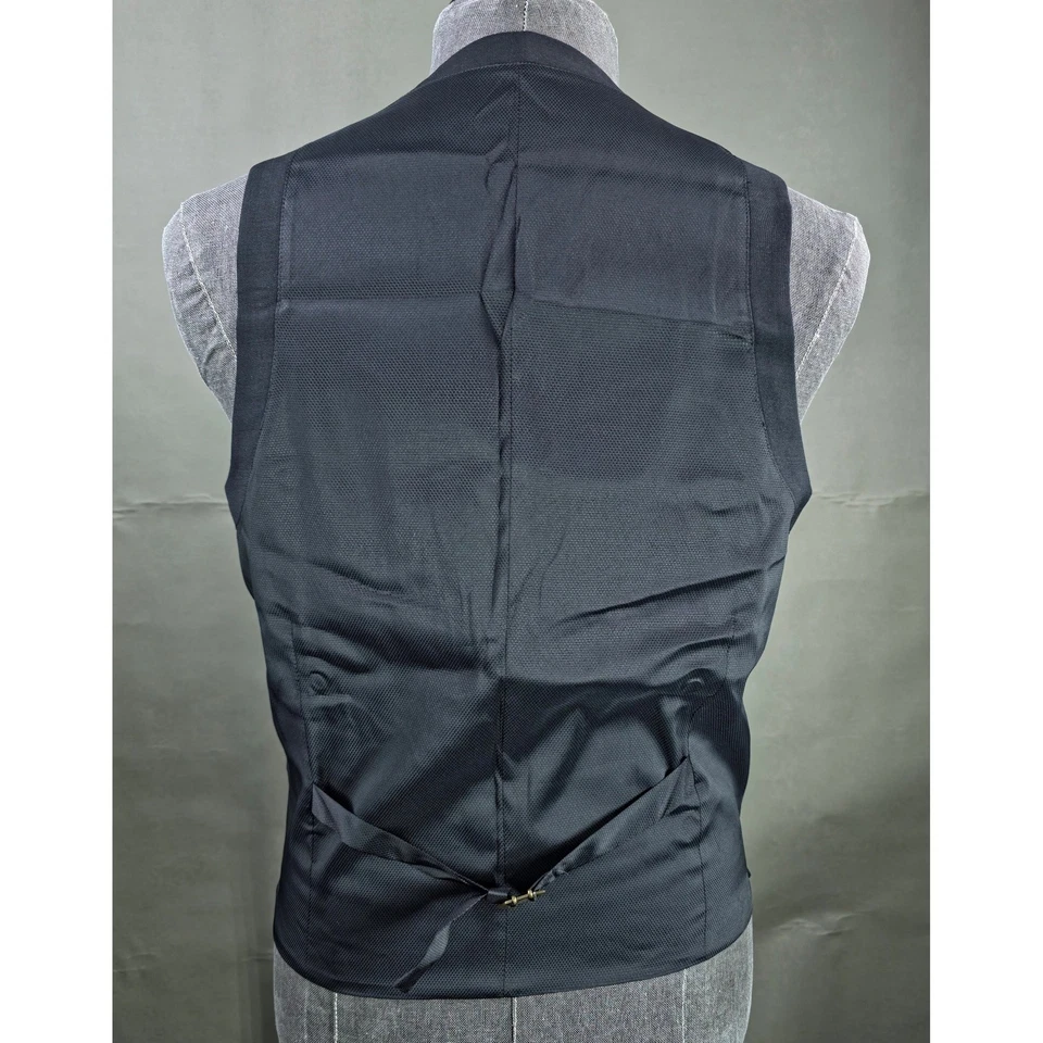 bar III Tuxedo Vest Mens Small Black Stretch Slim Fit Suit Formal Wool Blend NWT - Image 4 of 4