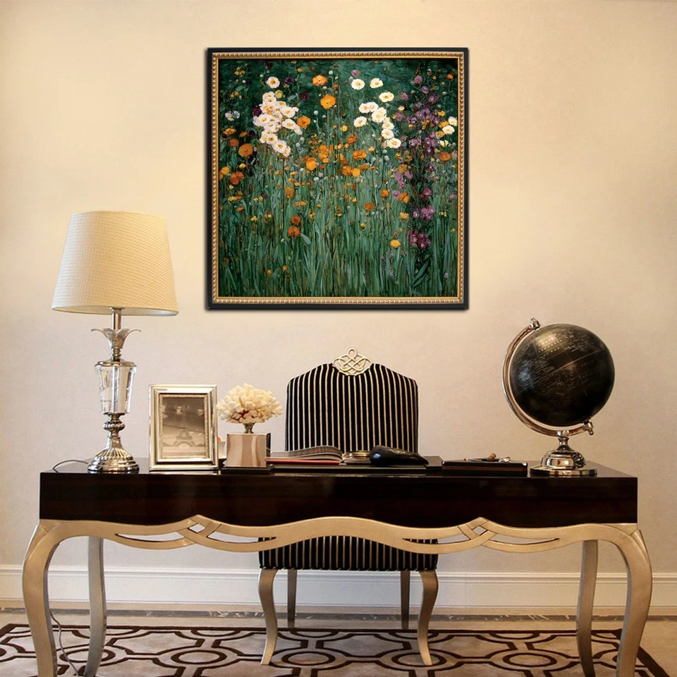 Arte en lienzo enmarcado retro flores silvestres decoración del hogar arte de pared impresiones pintura Foto 2 de 4