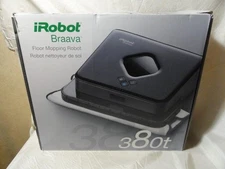 iROBOT BRAAVA 380t FLOOR MOPPING ROBOT W/ORIGINAL BOX - COMPLETE TESTED/WORKS