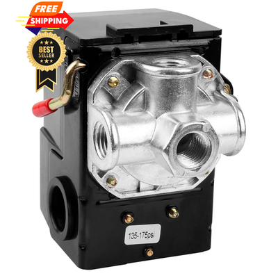 #ad #ad Air Compressor Pressure Switch 135 175 psi 4 Port 26 Amp 220V with Black $29.98
