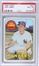 1969 Topps Jake Gibbs #401 PSA 8 2d2