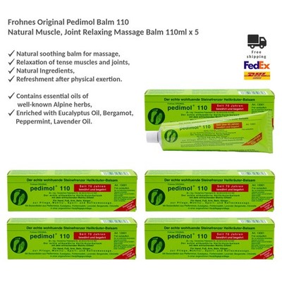 Frohnes Original Pedimol 110 Herbal Balm Massage Gel for Muscle & Joint Pain x5