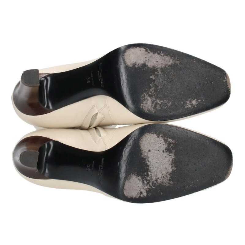 Saint Laurent Paris Short Boots Shoes EU 38 US 8 Leather Off White Authentic thumbnail 8