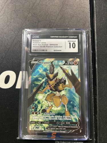 2022 Pokemon Kleavor V SWSH248 Black Star Promo Gem Mint CGC 10