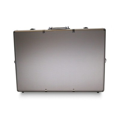 Poker Chip Case - Holds 1000 Chips - Aluminum - 4 Locks and Card Holder