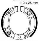 Rear Brake Shoes for Honda MB/MT 8/5 MTX 80/125/200 XL 185 S XR 250/500/600