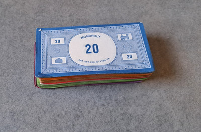 Monopoly Spielgeld   Ersatzteile Geldscheine Parker Hasbro 80 er Jahre