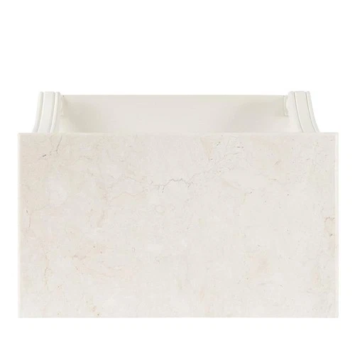 Butler Specialty Danielle Marble Nightstand In White - Picture 9 of 10