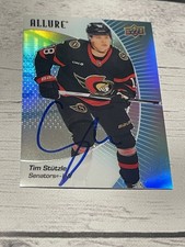 Tim Stutzle Signed Card Upper Deck Allure UD JSA COA IP Auto Senators a