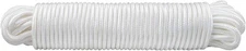 Nylon Rope, 100 Feet White Nylon Rope, 1/4 Inch Solid Braided Rope Thick Stro...