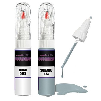 Lackstift für SUBARU LIGHT BLUE B83 + Klarlack Pinsel Kratzer Fix Kit