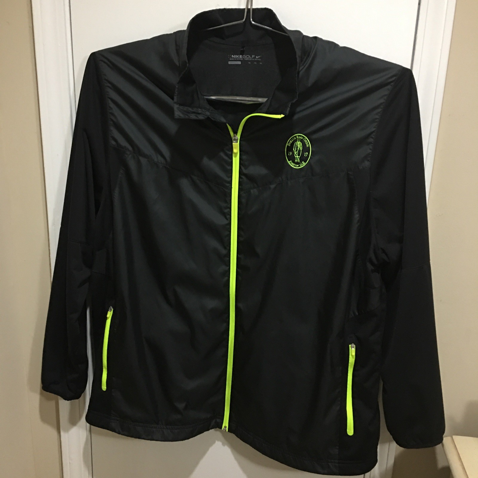 SACAI X NIKE Giacca Nike Golf 2XL Nera Uomo Full Zip Riflettente Cerniere Tasche Lecca Francese