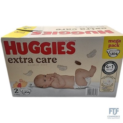 Huggies Extra Care Bebè, Windeln Größe 2 (3-6 kg), sehr saugfähig, Disney-Design