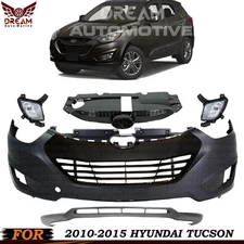 Front Bumper Cover Primed & Grille Assembly Kit For 2010-2015 Hyundai Tucson
