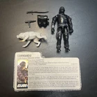 Gi Joe 3.75 Action Figure Snake Eyes 1985 Complete W/File Card L6