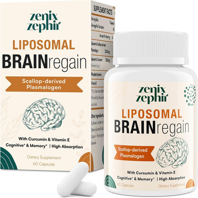 Liposomal Brain Supplements for Memory and Focus Plasmalogen with Curcumin 60CT