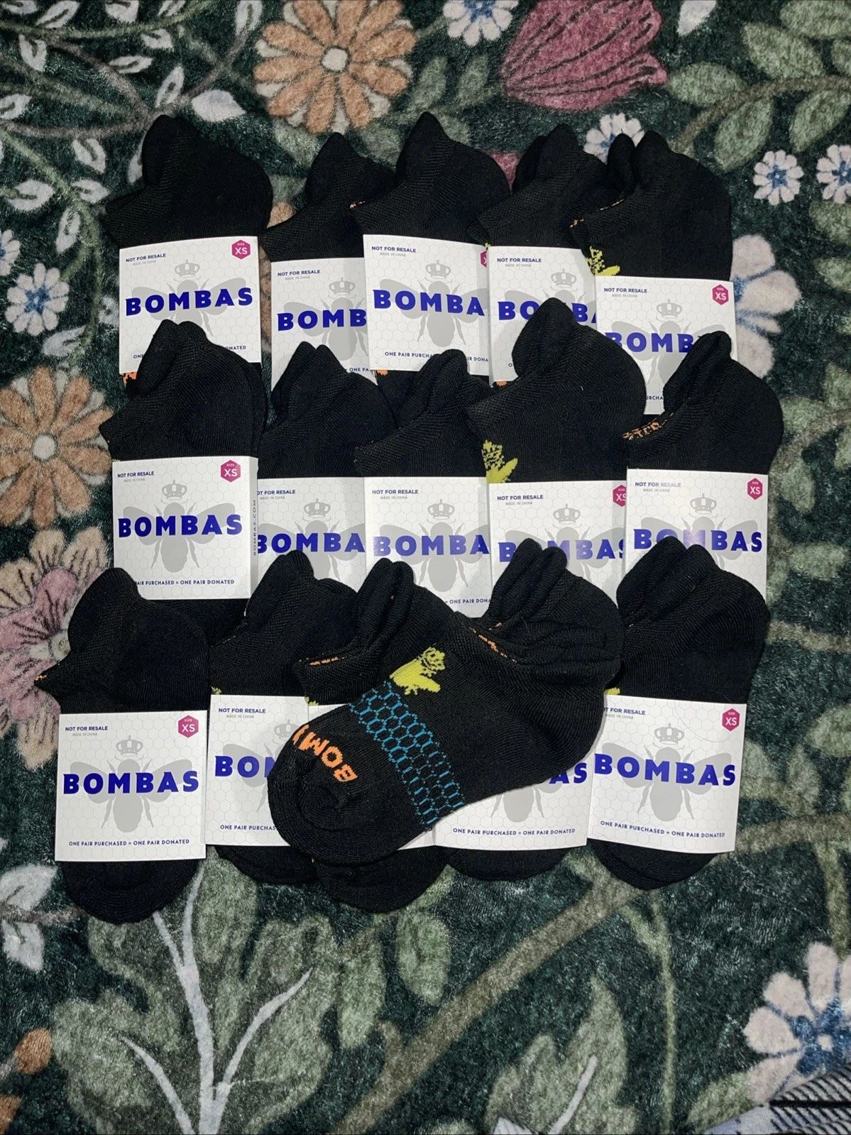 Bombas Ankle Socks Extra Small Youth Sizes 1-6 Lot Of 16