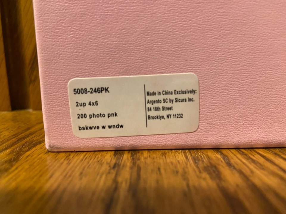 Sicura Italian Designs - Pink Photo Album holds 200 4x6 photos - Image 2 of 4